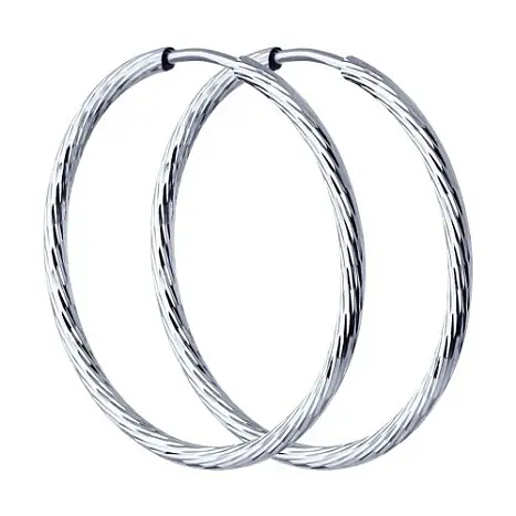 Серьги конго из серебра