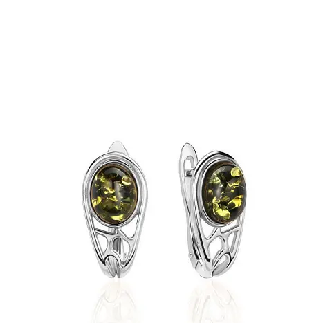 Серьги с английским замком из серебра