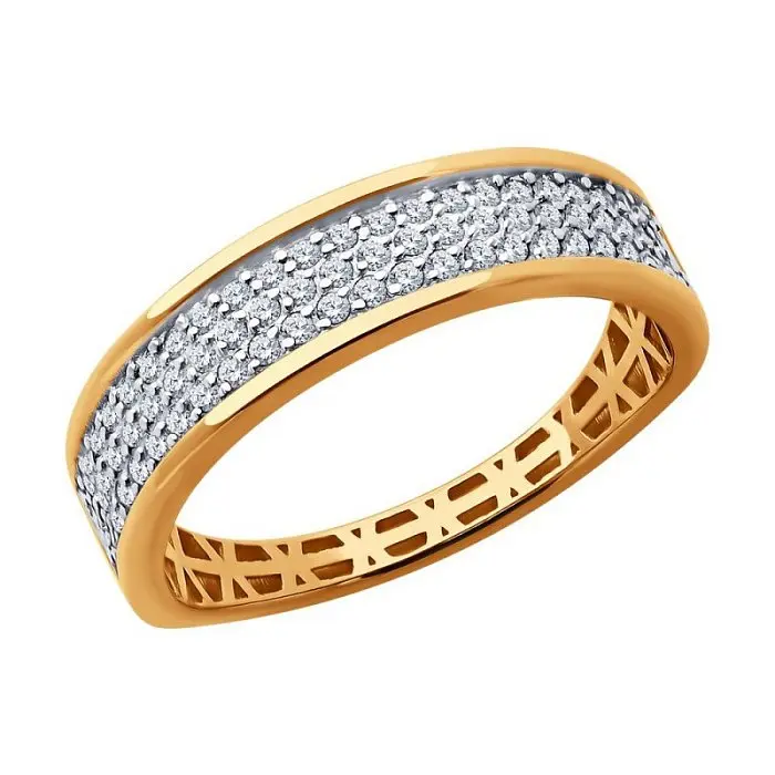 Кольцо декоративное из красного золота