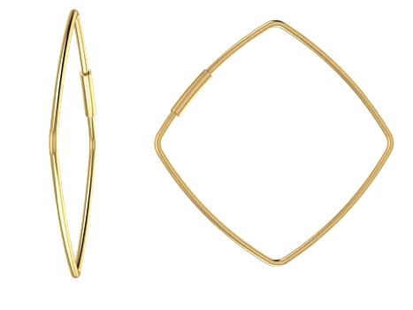Серьги конго из красного золота