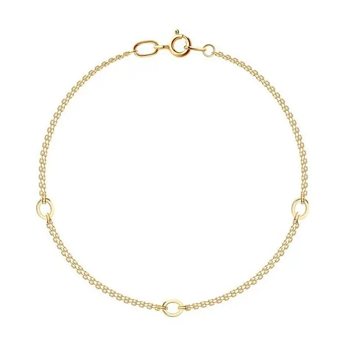 Браслет декоративный из красного золота