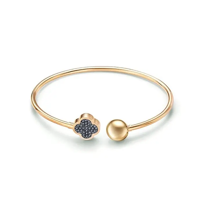 Браслет жесткий из желтого золота