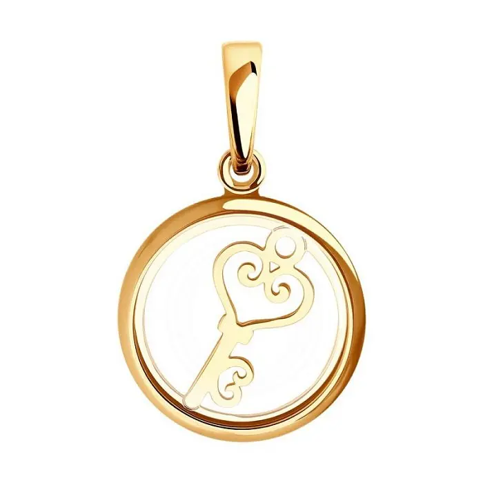 Подвеска декоративная из красного золота