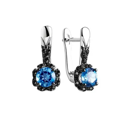 Серьги с английским замком из серебра