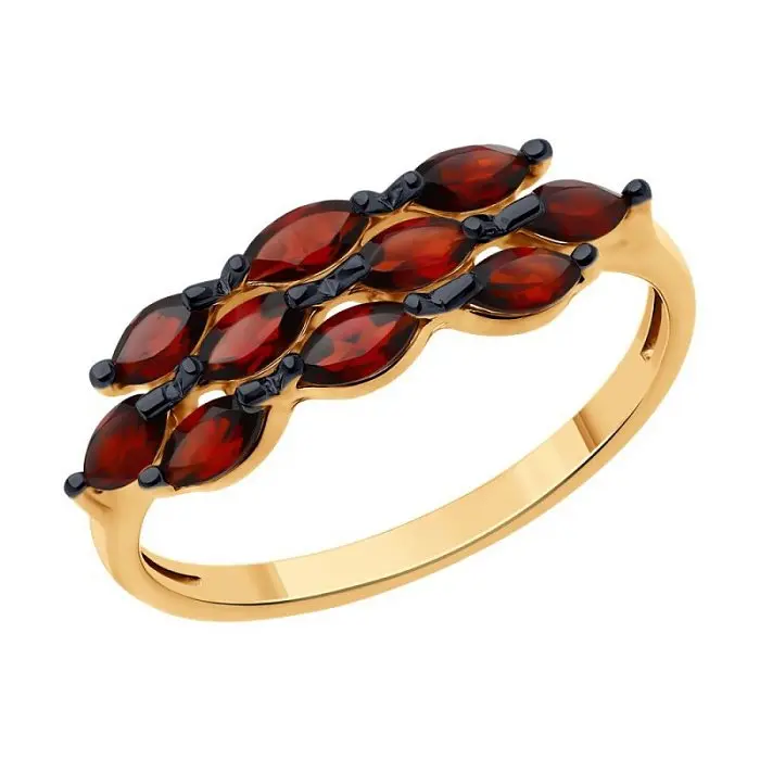 Кольцо декоративное из красного золота