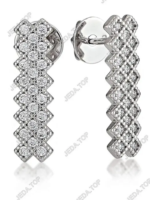 Серьги пуссеты из серебра