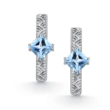 Серьги с английским замком из серебра