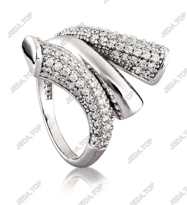 Кольцо декоративное из серебра вид 1