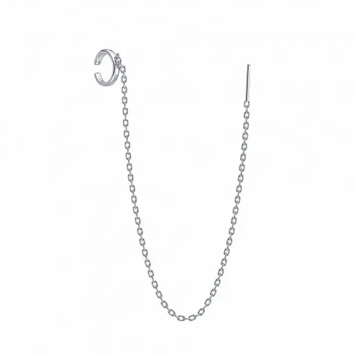 Серьги каффы из серебра