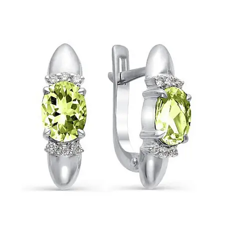 Серьги с английским замком из серебра