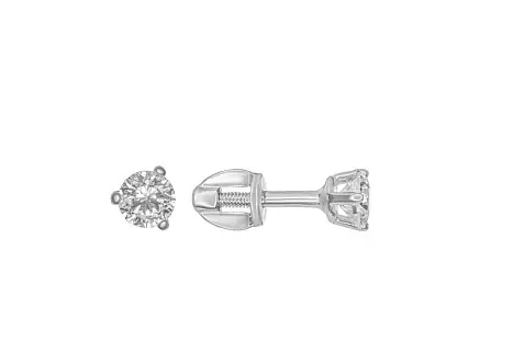 Серьги пуссеты из серебра