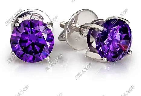 Серьги пуссеты из серебра