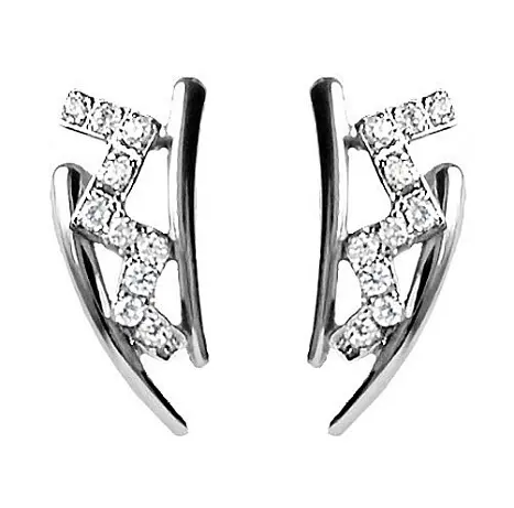 Серьги с английским замком из серебра