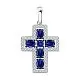 Подвеска декоративный крест из белого золота