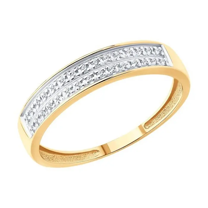 Кольцо декоративное из красного золота