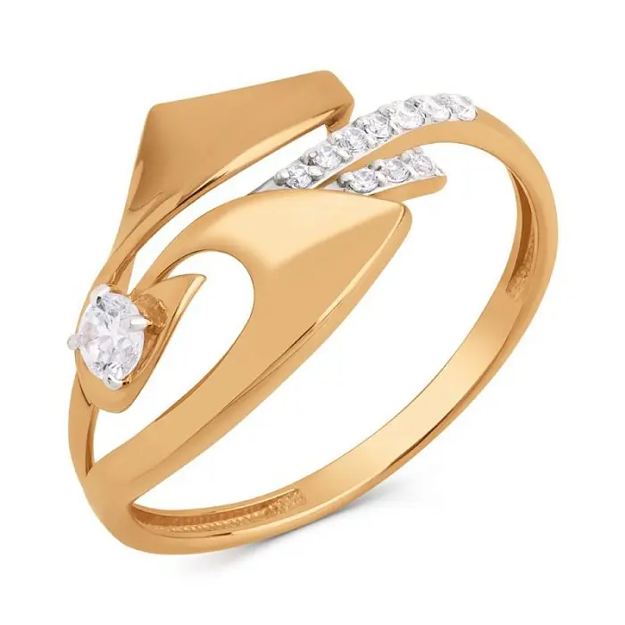 Кольцо декоративное из красного золота