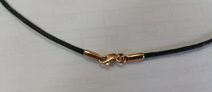 Цепь шнурок из красного золота вид 1