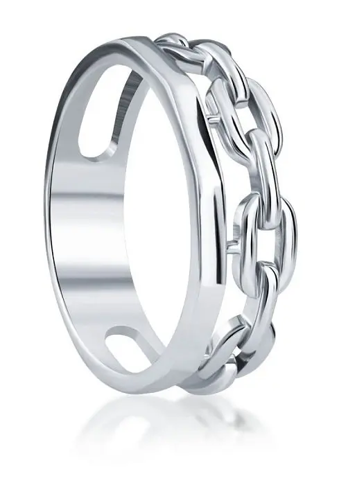 Кольцо декоративное из серебра вид 1