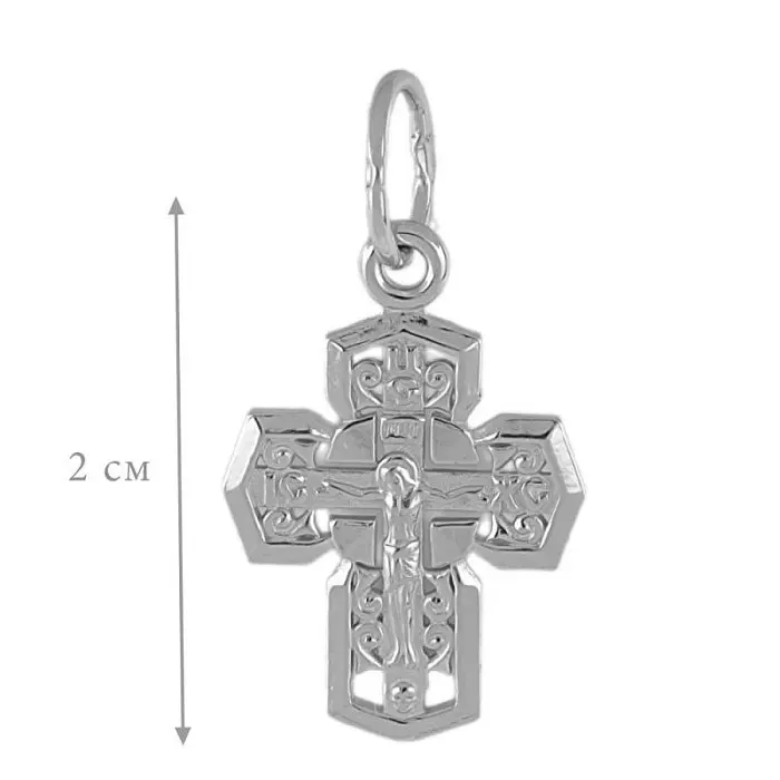 Подвеска крест из серебра
