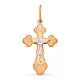 Подвеска крест из комбинированного золота