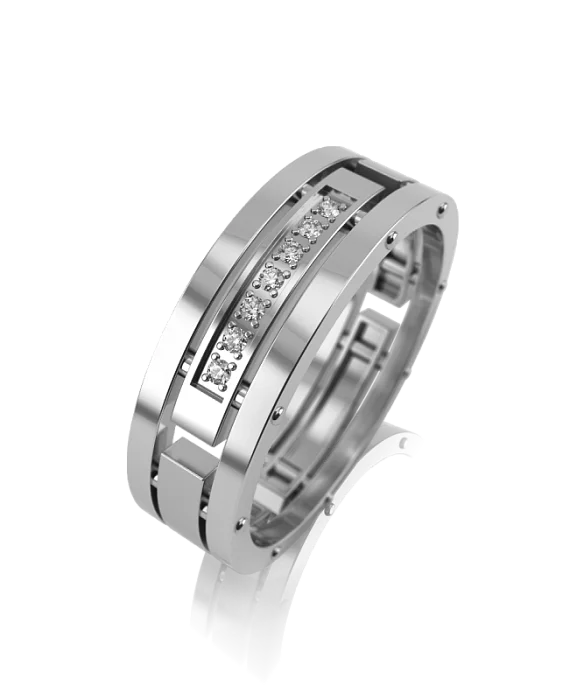 Кольцо обручальное ЛТ-1-7бр/б вид 2