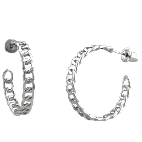 Серьги пуссеты из серебра