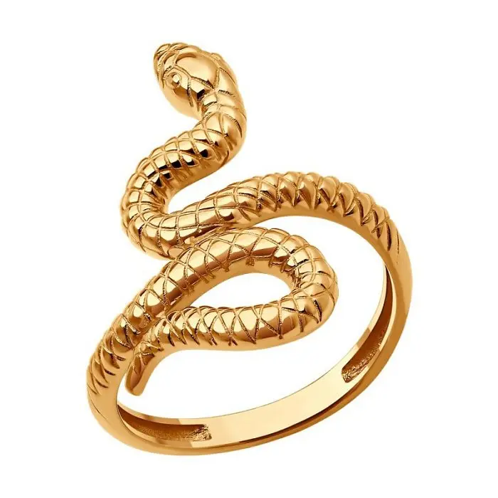 Кольцо декоративное из красного золота