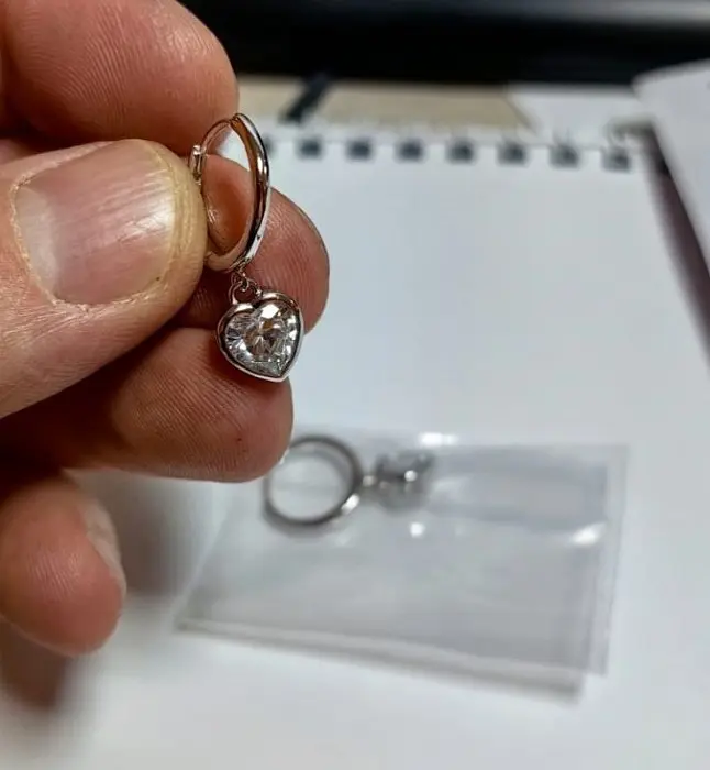 Серьги конго из серебра