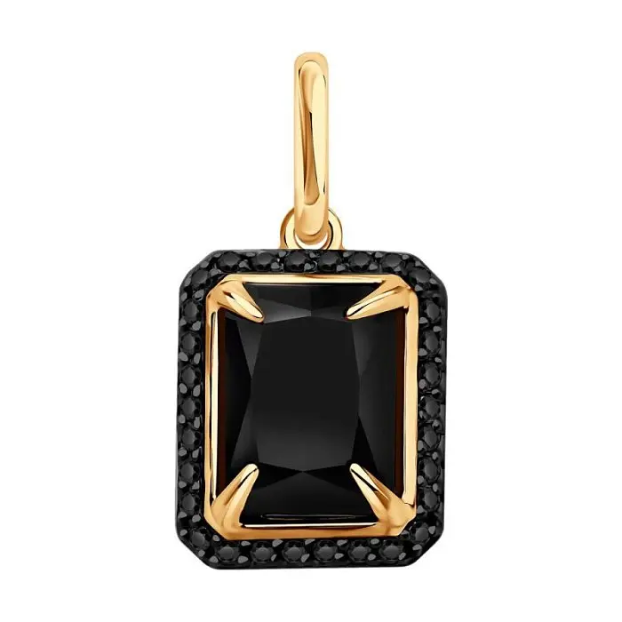 Подвеска декоративная из красного золота