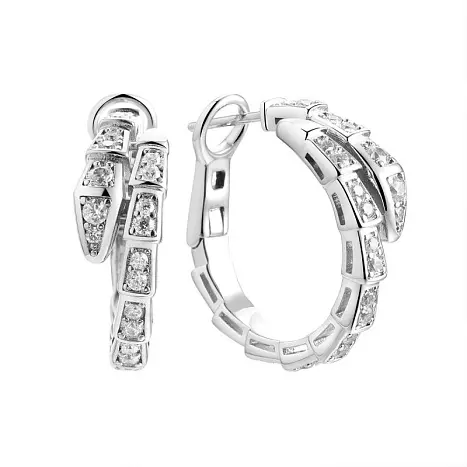 Серьги с английским замком из серебра
