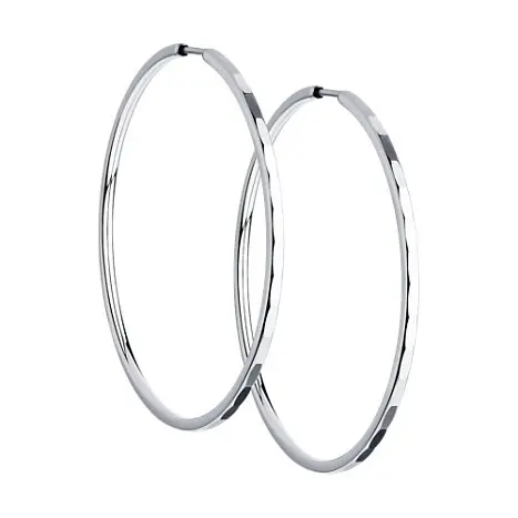 Серьги конго из серебра