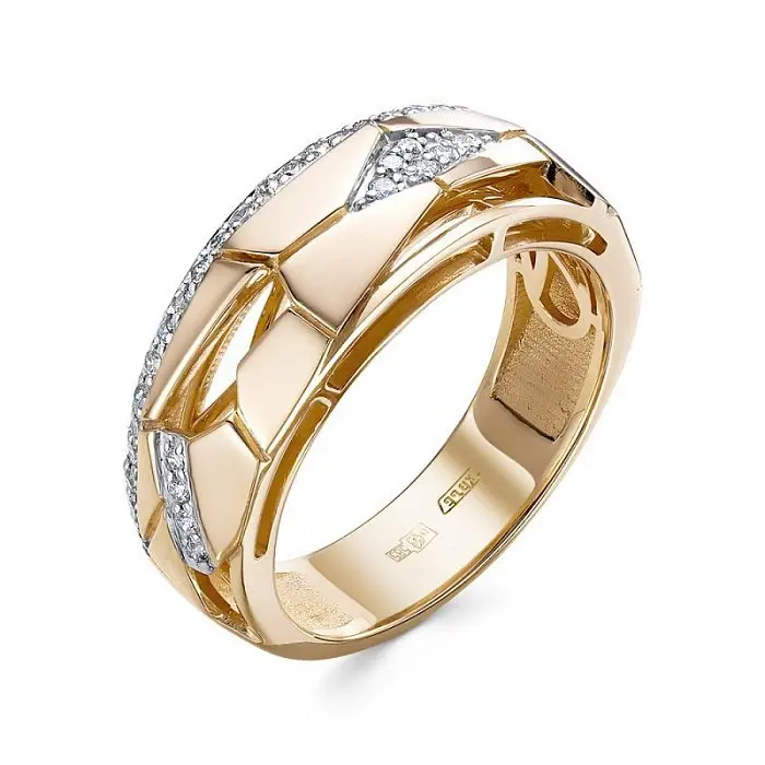 Кольцо декоративное из красного золота