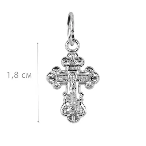 Подвеска крест из серебра