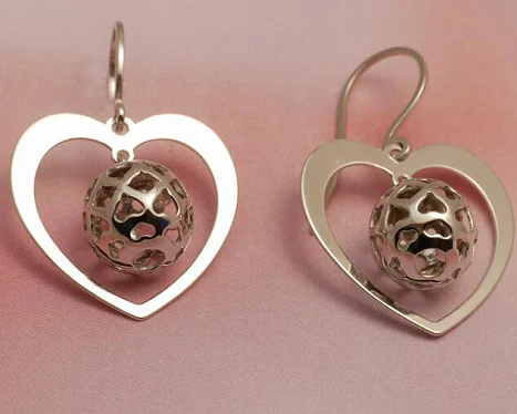 Серьги петельки из серебра
