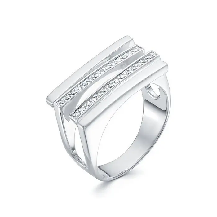 Кольцо декоративное из белого золота