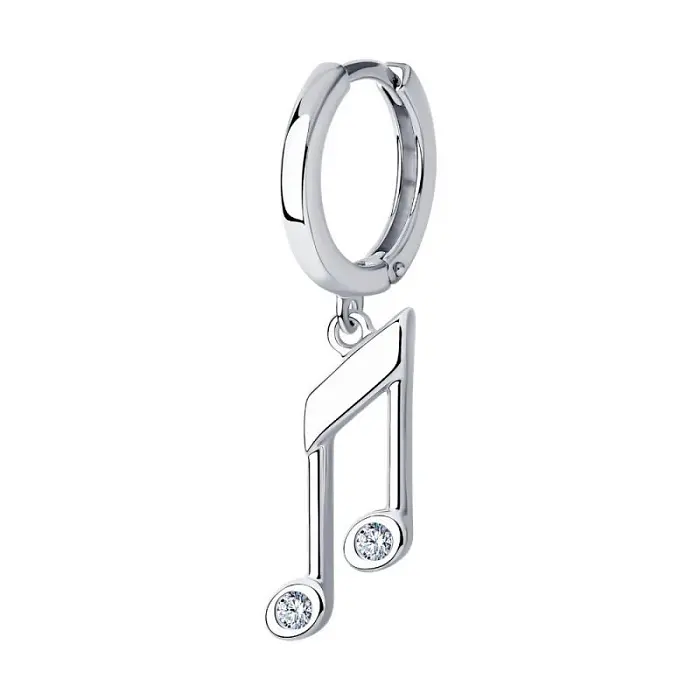Серьги конго из серебра