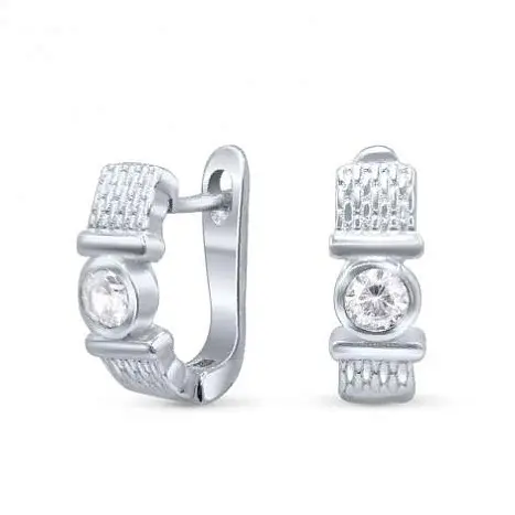 Серьги с английским замком из серебра