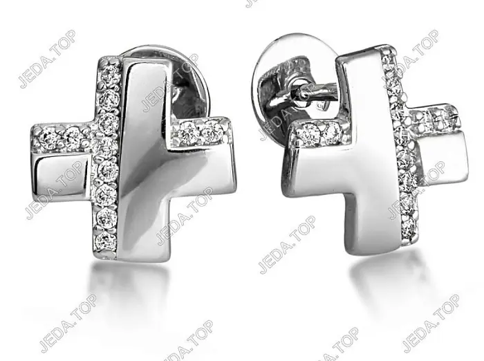 Серьги пуссеты из серебра