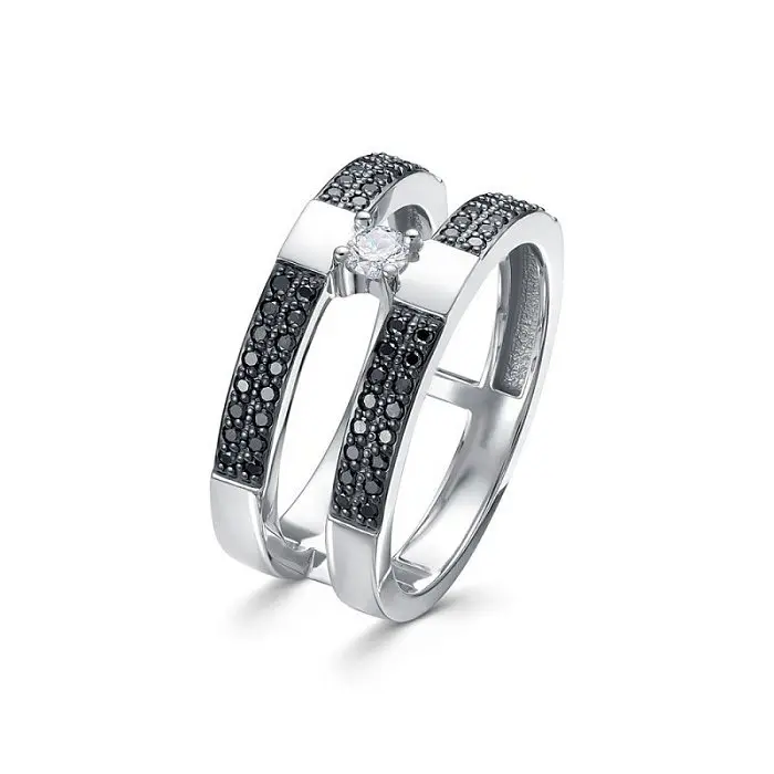 Кольцо декоративное из белого золота