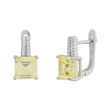 Серьги с английским замком из серебра