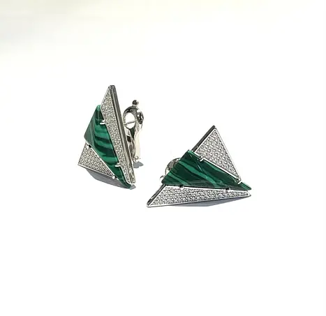 Серьги с английским замком из серебра