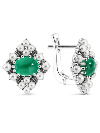 Серьги с английским замком из серебра