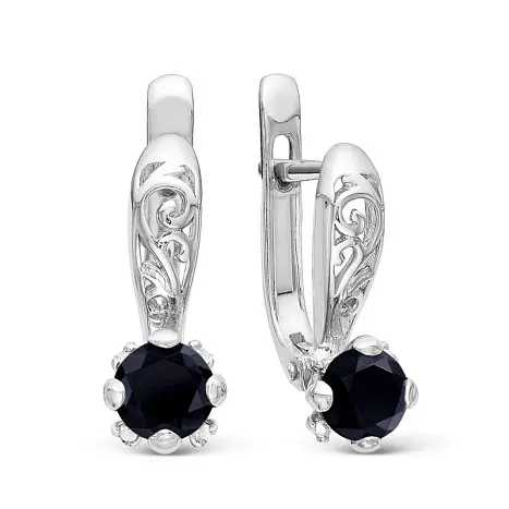 Серьги с английским замком из серебра
