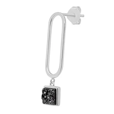 Серьги одиночные из серебра