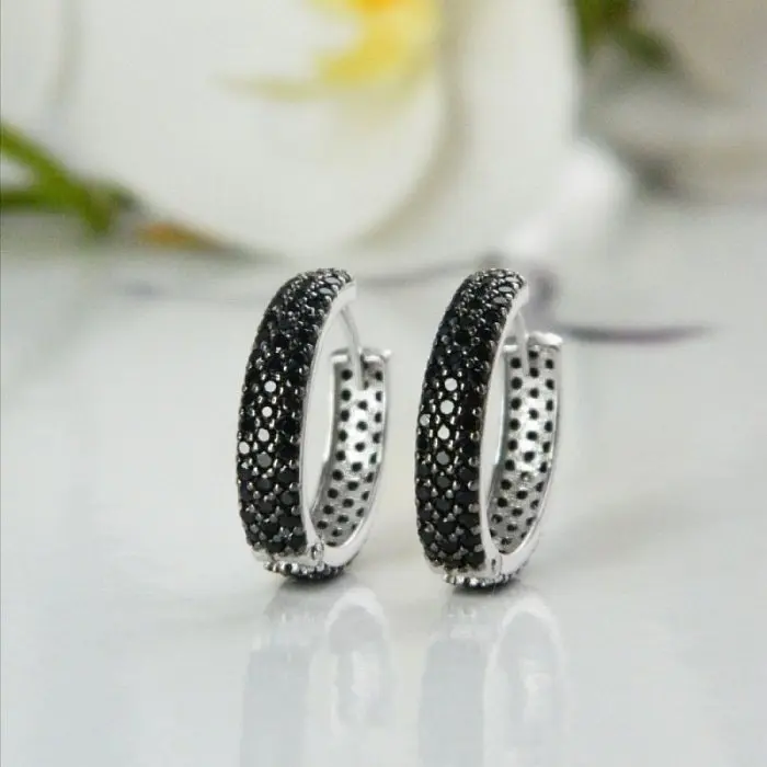 Серьги конго из серебра