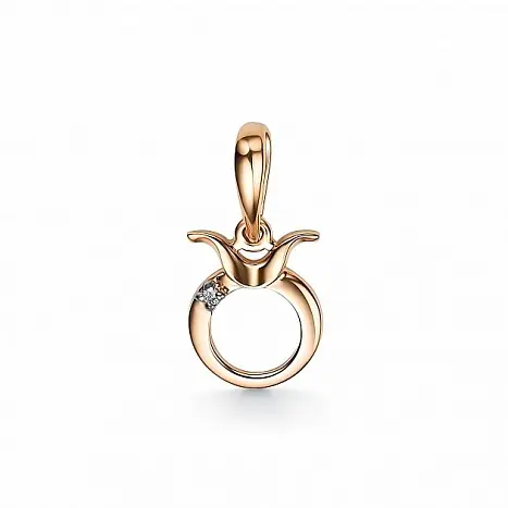 Подвеска знак зодиака из красного золота