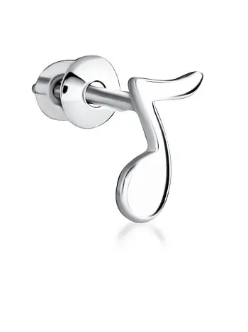 Серьги одиночные из серебра