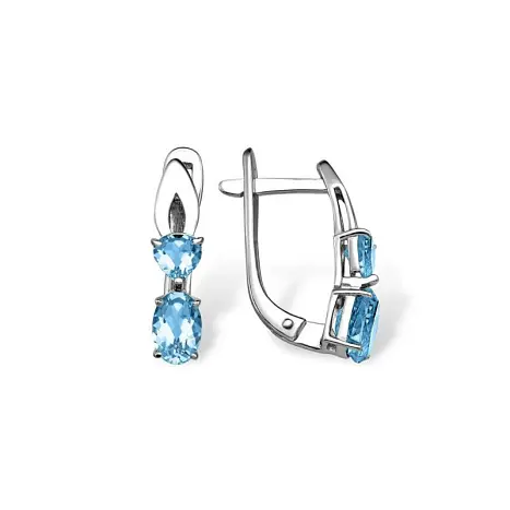 Серьги с английским замком из серебра