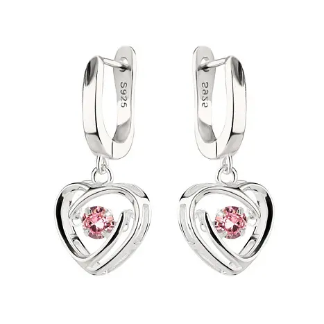 Серьги подвесные из серебра