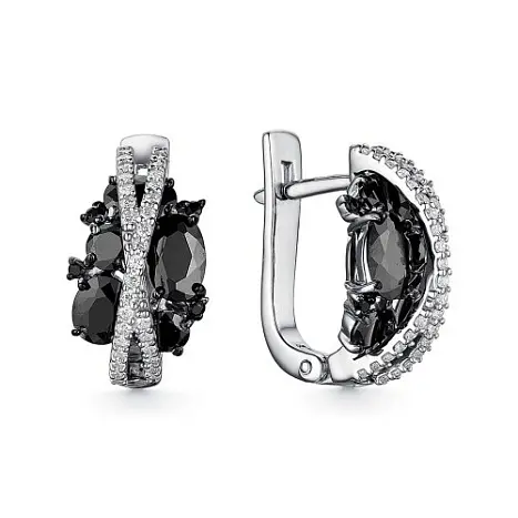 Серьги с английским замком из серебра